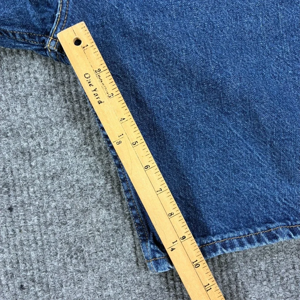 Levi's 505 Mens Bermuda Jean Shorts Size W40 Blue Denim Casual Stretch High Rise